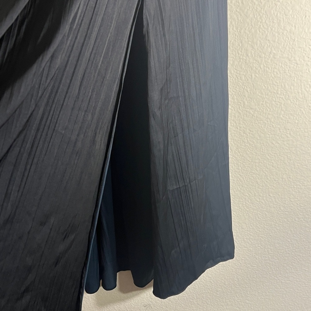 Anthropologie Black Pleated Maxi Skirt Sz M | Minimalist NWOT - Picture 4 of 8